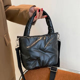 Winter Space Cotton Shoulder Bag For Woman Handbags High Down Bags