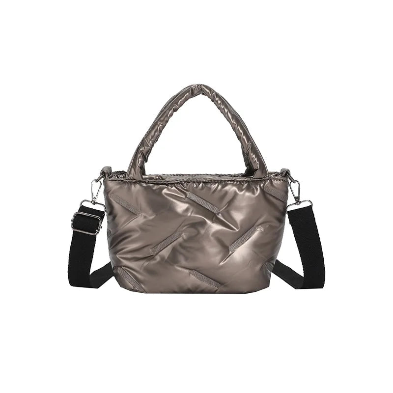 Winter Space Cotton Shoulder Bag For Woman Handbags High Down Bags