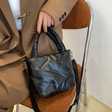 Winter Space Cotton Shoulder Bag For Woman Handbags High Down Bags