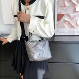 Winter Space Cotton Shoulder Bag For Woman Handbags High Down Bags
