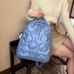 Winter Style Feather Down Padded Backpacks for Women