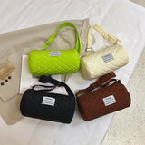 Winter Totes Cylinder Nylon Women's Shoulder Bags Clutch Bags Ladies
