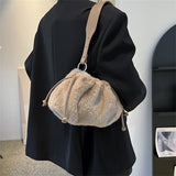 Soft Plush Shoulder Bag Winter Fur Women Cloud Bag Purses Handbags