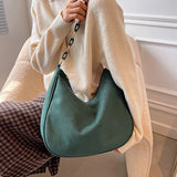 Winter Women's Faux Suede Shoulder Bags Matte PU Leather Hobo Bag