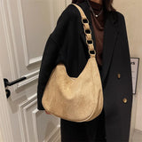 Winter Women's Faux Suede Shoulder Bags Matte PU Leather Hobo Bag