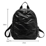 Winter Ultra Light Space Fluffy Backpacks Women's Backpack Quilted Plaid Female
