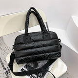 Winter Warm Down Satchel Space Women's Shoulder Bag Nylon Quilted