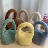 Winter Faux Fur Shoulder Tote Bag Ladies Bolsa Feminina