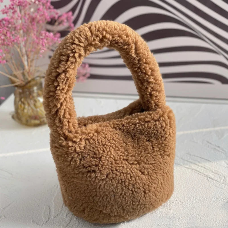 Winter Faux Fur Shoulder Tote Bag Ladies Bolsa Feminina