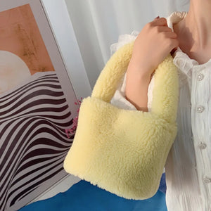 Winter Faux Fur Shoulder Tote Bag Ladies Bolsa Feminina