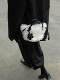 Winter Faux Woolen Fur Crossbody Shoulder Handbag