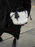 Winter Faux Woolen Fur Crossbody Shoulder Handbag
