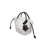 Winter Faux Woolen Fur Crossbody Shoulder Handbag