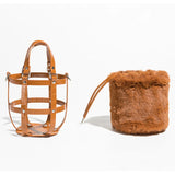 Winter Warm Faux Fur Shoulder Bag Crossbody Tote Bag Ladies Bolsa Feminina