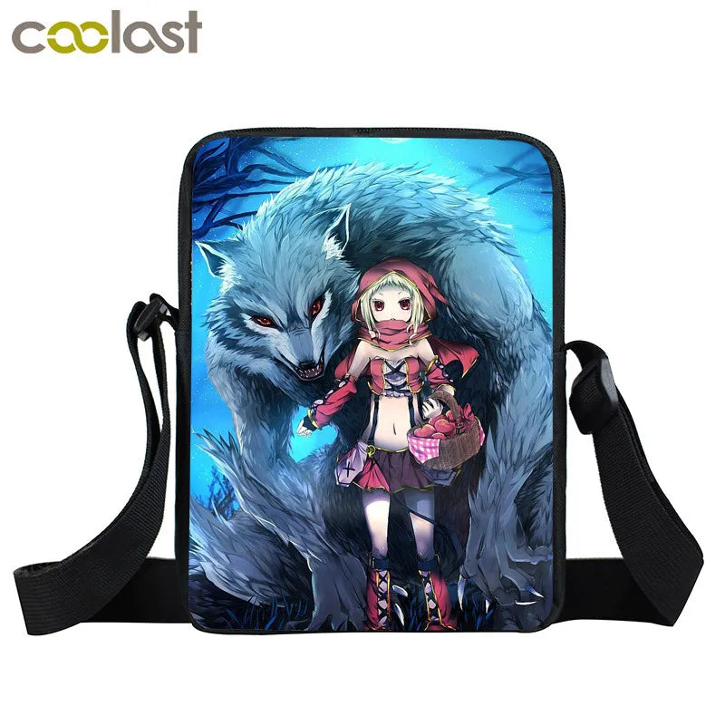 Winter Wolf Shoulder Bag Puppy Women Handbag Howling Wolf Messenger Bags