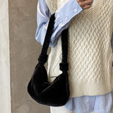 Winter Women Bag Faux Fur Solid Female Shoulder Bags Underarm Ladies All Match
