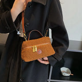 Winter Women Bags Woolen Handbags Crossbody Bags Plush Women Shoulder Bag Purse