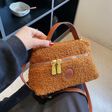 Winter Women Bags Woolen Handbags Crossbody Bags Plush Women Shoulder Bag Purse