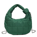 Winter Women Handbag Chain Shoulder Crossbody Bag Female Half Moon