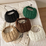 Winter Women Handbag Chain Shoulder Crossbody Bag Female Half Moon