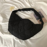 Winter Women Shoulder Bag Large Capacity Lingge Crossbody Hobos Bag