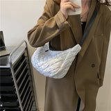 Winter Women Shoulder Bag Space Cotton Handbags Casual Ladies Padded Quilted Cro