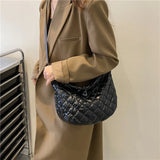 Winter Women Shoulder Bag Space Cotton Handbags Casual Ladies Padded Quilted Cro