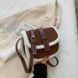 Winter Women Shoulder Bags Female Crossbody Bags Armpit Square Saddle Bags