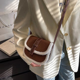 Winter Women Shoulder Bags Female Crossbody Bags Armpit Square Saddle Bags