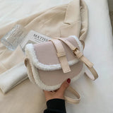 Winter Women Shoulder Bags Female Crossbody Bags Armpit Square Saddle Bags