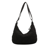 Winter Women Soft Nylon Quilted Crossbody Side Bag Lady Casual Shoulder Handbag