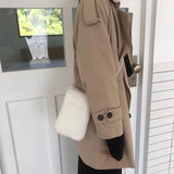 Winter Mini Crossbody Phone Bag Faux Fur Shoulder Bag