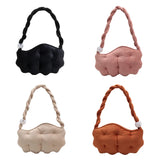 Women's Padded Shoulder Bag with Acrylic Beads Strap