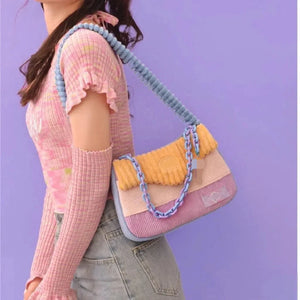 Winter Plush Underarm Bag Corduroy Handbag