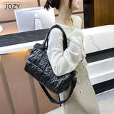 Winter Large Capacity Shoulder Bag Waterproof Nylon Space Pad Cot