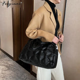 Winter Large Capacity Shoulder Bag for Women Waterproof Nylon