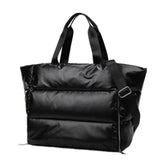 Winter Large Capacity Shoulder Bag Waterproof Nylon Space Pad Down Bag