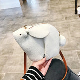 Winter Mini Rabbit Bag Soft Shoulder Messenger Bag