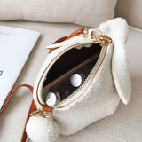 Winter Mini Rabbit Bag Soft Shoulder Messenger Bag