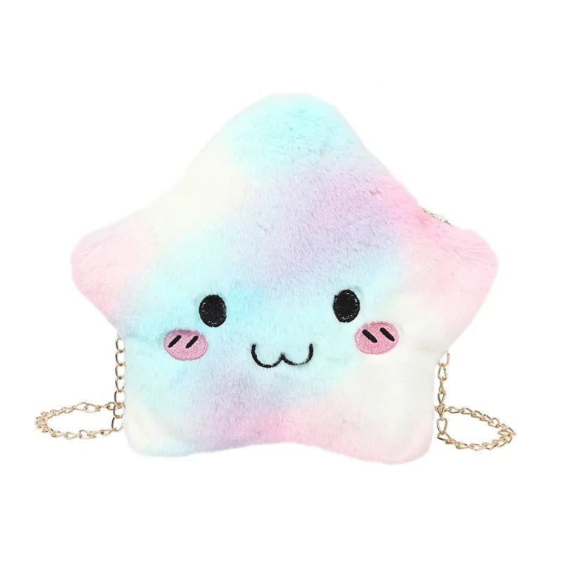 Winter Plush Handbag Cartoon Shoulder Bag Girl Student Fur Messenger Bags