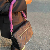 Winter Hand Woven Small Square Bag Shoulder Bag