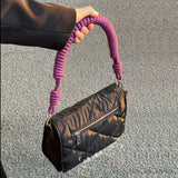Winter Hand Woven Small Square Bag Shoulder Bag