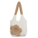Winter Plush Shoulder Bag for Women Lamb Wool Shopping Handbag