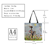 Eco Reusable Shopping Bags For Women Large Tote Bags With Pattern