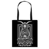 Witch 666 Shoulder Bag Hail Satan Women Handbag Baphomet Witchcraft Cat Totes Ba