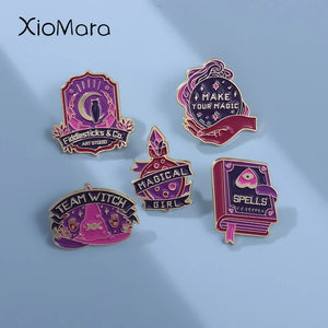 Witch Magic Enamel Pin Custom Halloween Ornament
