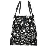 Thermal Lunch Bag Halloween Cat Skull Insulated Reusable Food Container