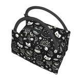 Thermal Lunch Bag Halloween Cat Skull Insulated Reusable Food Container