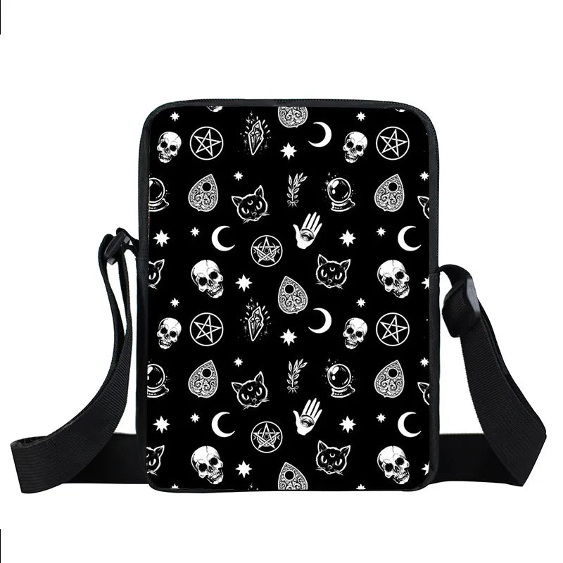 Witchcraft Witch / Cat Messenger Bag Leisure Shoulder Bags Women Handbag