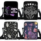 Witchcraft Witch / Cat Messenger Bag Leisure Shoulder Bags Women Handbag